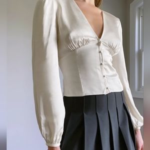 2/$40 Sunday Best Navy Tatiana blouse size 4